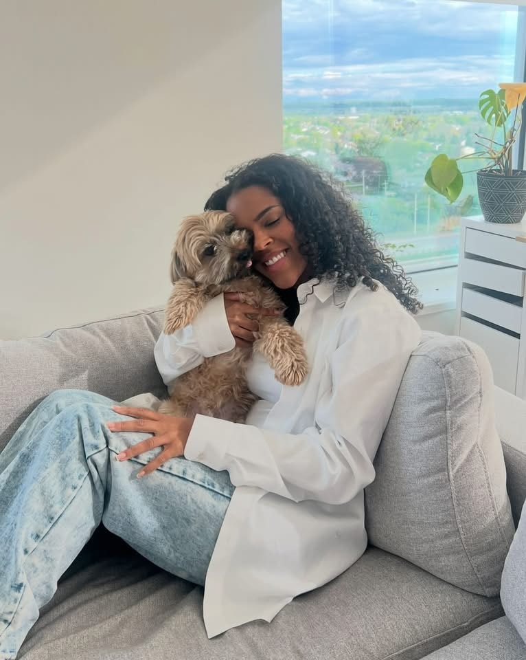 Courtney relaxing at home